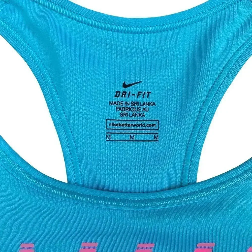 Nike Dri Fit Turquoise Athletic Work Out Sports Bra